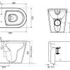 Kado Lux Toilet Suite dimensions