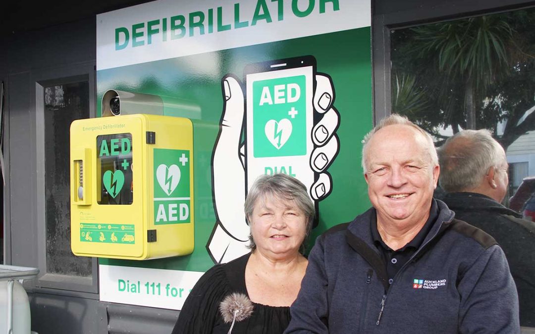 life-saving defibrillator installed