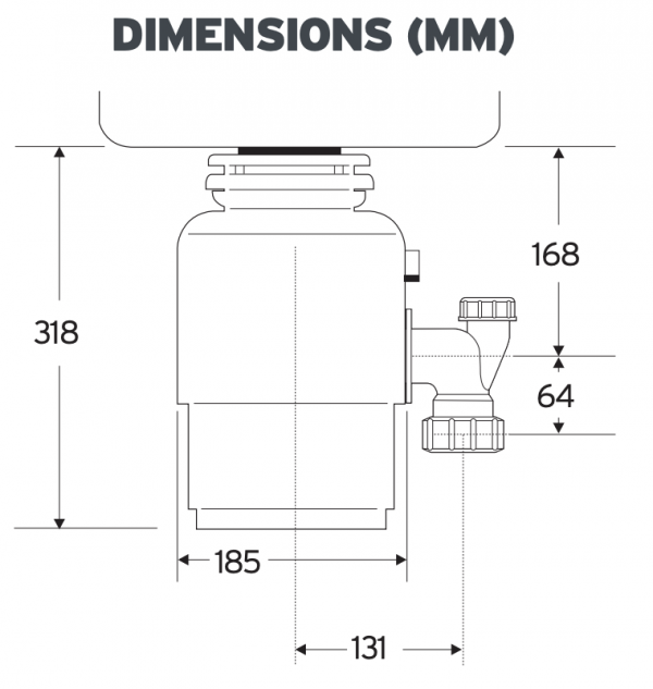 InSinkErator Model 66 Dimensions
