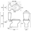 Posh Solus Round Link Toilet Suite S Trap -dimensions