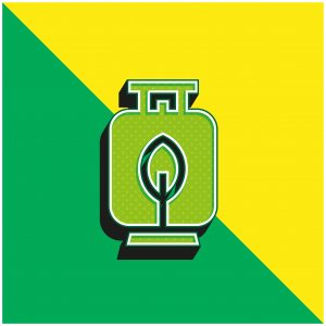Biogas Green and yellow modern 3d vector icon