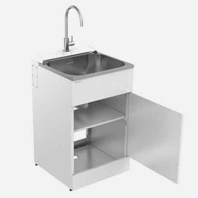 Supertub ST3704 laundry tub open door left